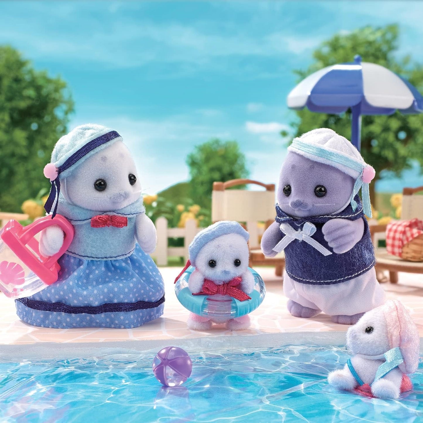 Sylvanian Families – 5759 Robbenfamilie, Tierfigur, detailliertes Spielzeug für Kinder ab 3 Jahren