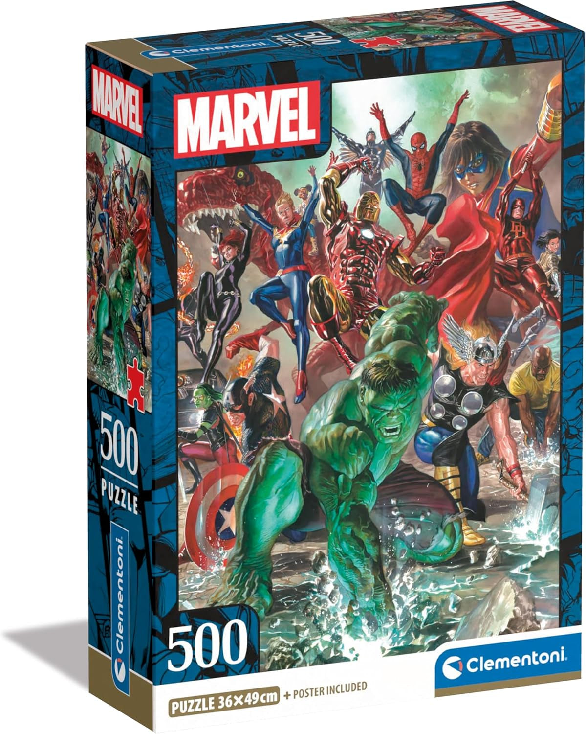 Clementoni Marvel Puzzle 500 Teile Erwachsene – Erwachsenenpuzzle in 49 x 36 cm – Anspruchsvolles Erwachsenenpuzzle von Clementoni 35546 Puzzle Naty Shop Standardtitel
