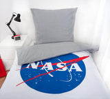 NASA-Bettwäscheset, Baumwolle/verstärkt, grau/weiß Bettwäsche – Kinder Naty Shop