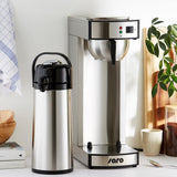 Saro Espressomaschine, inklusive Karaffe mit isolierter Edelstahlpumpe – 2,2 l – Zubereitungszeit ca. 5–6 Min. – Schutz bei Betrieb ohne Wasser – 2.069 kW – Modell THERMO 24