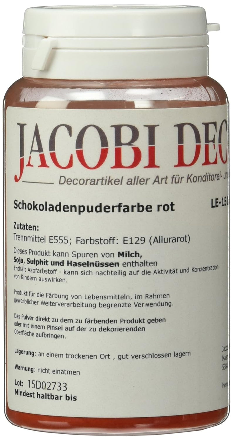 Cake Company Fettlöslicher Pulverroter Farbstoff (1 x 25 g) | Ideal zum Färben von Lebensmitteln mit Metallic-Effekt