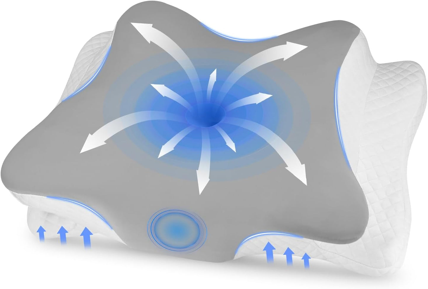 Orthopädisches Kissen, Seitenstützkissen, Nackenstützkissen, Nackenschmerzkissen, Memory-Schaum-Kissen, ergonomisches Kissen, für seitliche Rücken- und Bauchunterstützung – Schmetterlingsförmige zervikale orthopädische Kissen Naty Shop Standardtitel