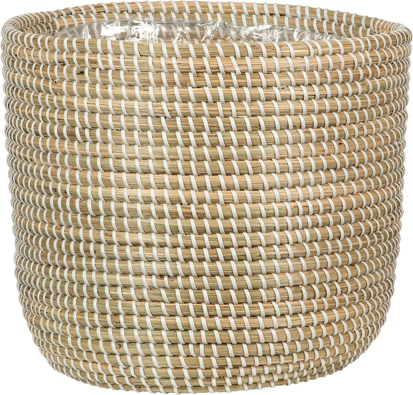 Scheurich Seagrass 17, Korbtopf/Seegras-Korbtopf, Farbe: Weiß, Durchmesser 17 cm, Höhe 16 cm, Volumen 3,5 l.