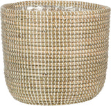 Scheurich Seagrass 17, Korbtopf/Seegras-Korbtopf, Farbe: Weiß, Durchmesser 17 cm, Höhe 16 cm, Volumen 3,5 l.