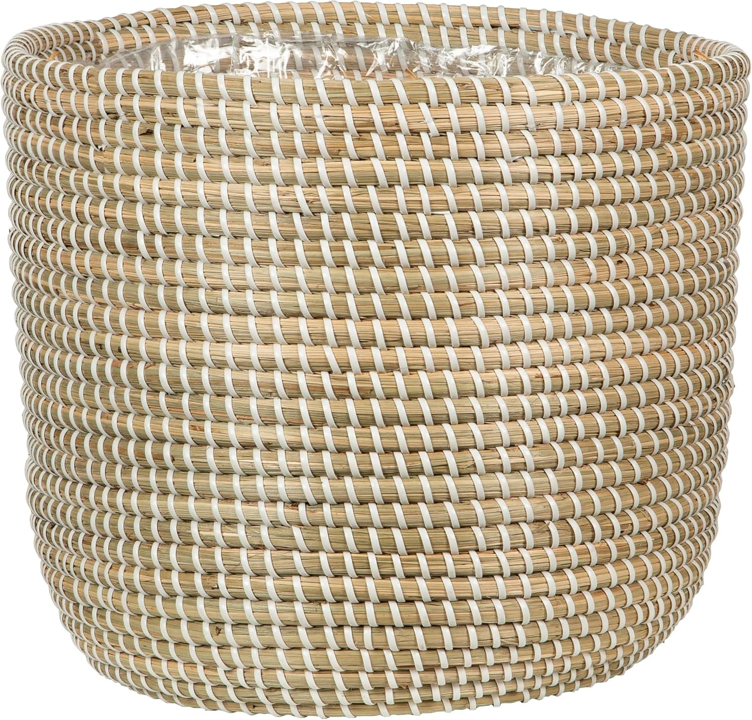 Scheurich Seagrass 17, Korbtopf/Seegras-Korbtopf, Farbe: Weiß, Durchmesser 17 cm, Höhe 16 cm, Volumen 3,5 l.