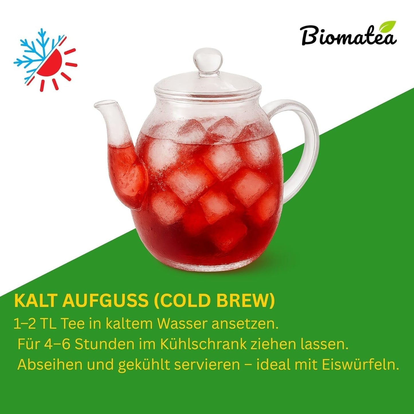 Früchtetee – 100 g Aromatisierte Früchtemischung mit Apfel, Hibiskus und Zimt – Druckverschlussbeutel, ca. 25 Tassen – Ohne Zusatzstoffe, verpackt in Deutschland