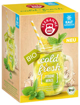 Teekanne Cold & Fresh BIO 4Er Mix – Mit den neuen Sorten Zitrone-Minze, Pfirsich-Maracuja, Orange-Rosmarin, Grapefruit-Minze-Ingwer (4 X 45G)