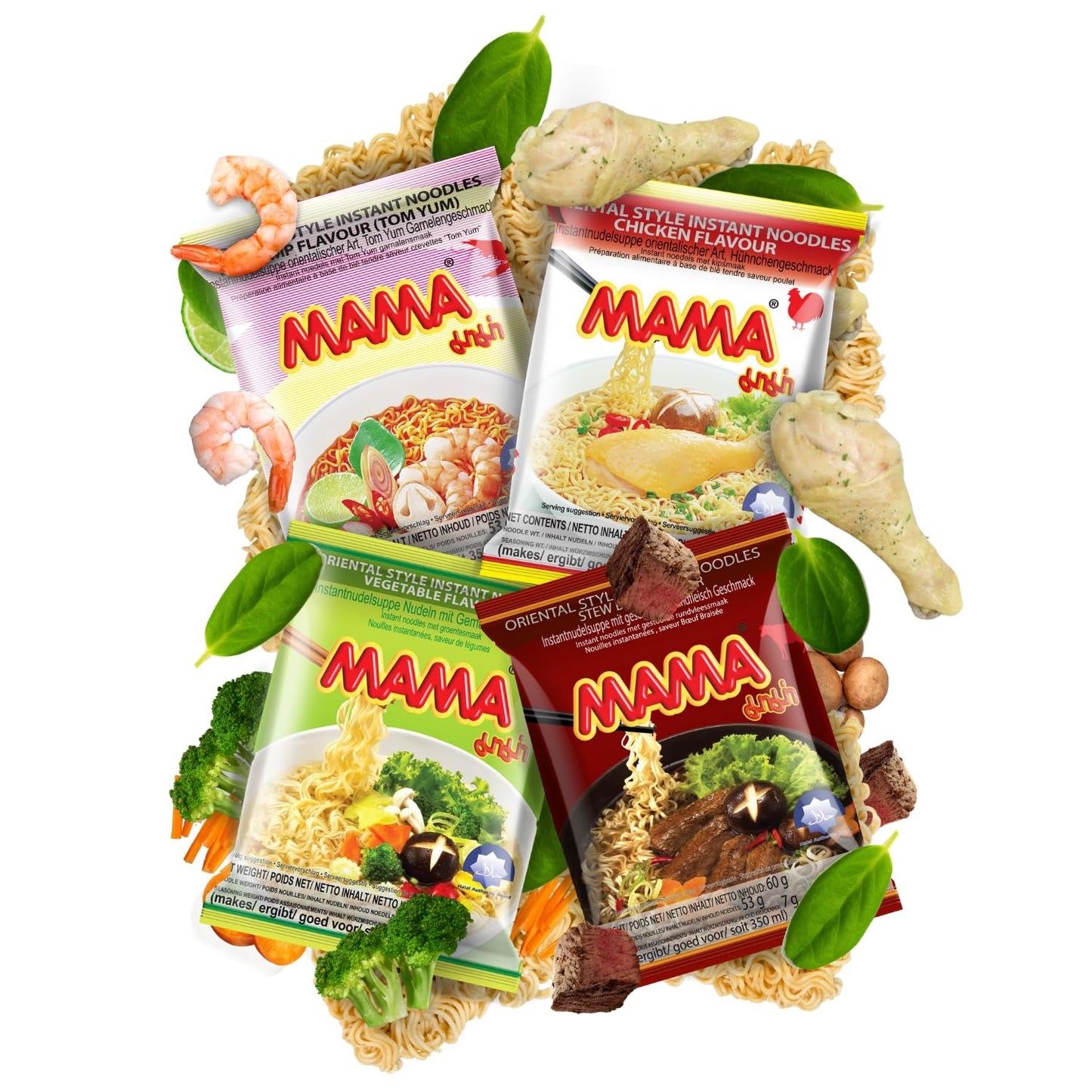 MAMA – Instant-Nudeln mit Huhn – Mehrfachpackung (30 x 55 g)