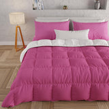 PETTI Artigiani Italiani – Doppelbett-Winterdecke, Maxi, einfarbig, doppelseitig, weiß, grau, 100 % Made in Italy. Bettdecken und Steppdecken Naty Shop Fuchsia weiß Una Piazza E Mezza