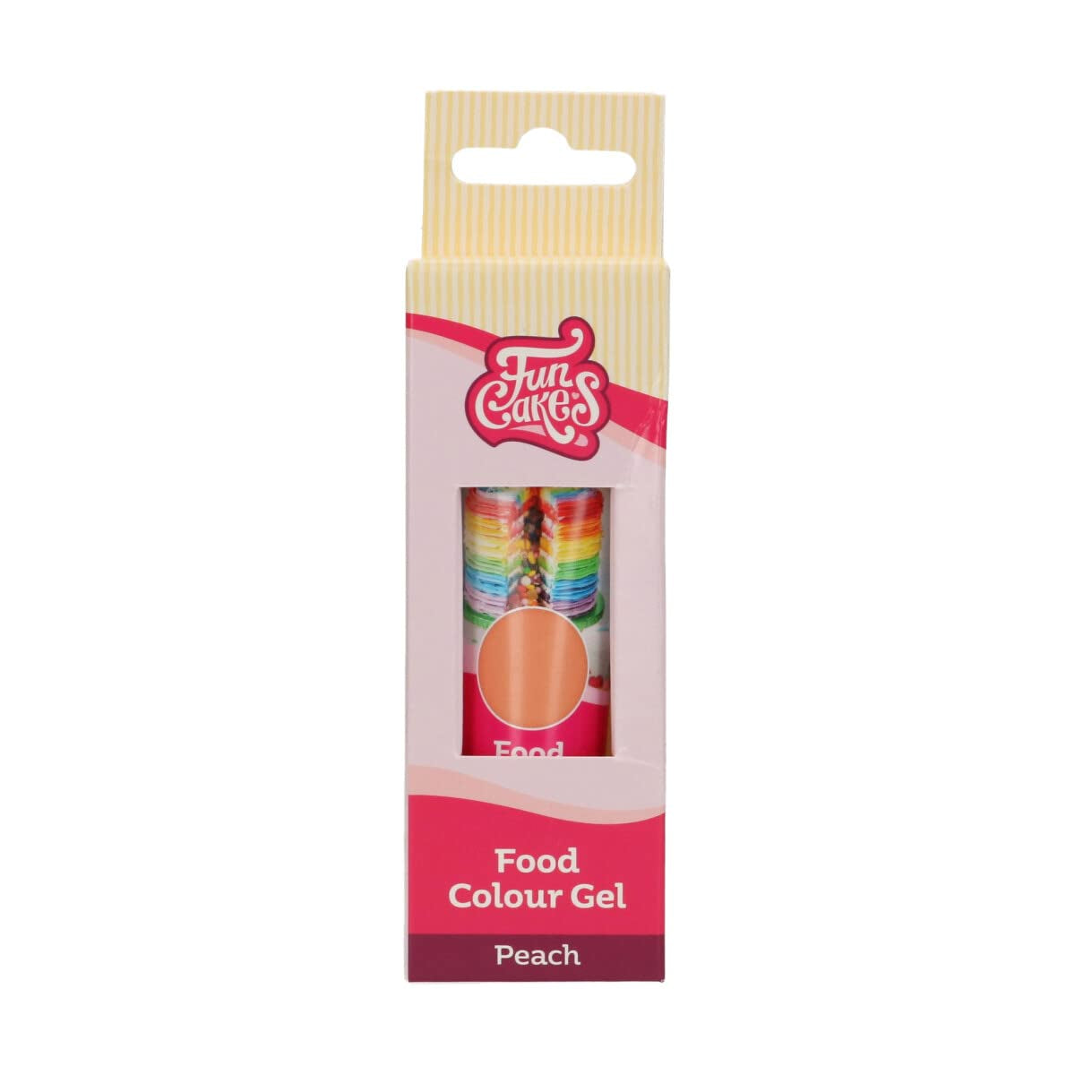 Funcakes Peach Gel Lebensmittelfarbe: Hochkonzentrierte Lebensmittelfarbe für Teig, Creme, Fondant und Marzipan. Einfache Dosierung. Ein einziger Tropfen, um lebendige Farben zu erzeugen. Halal. 30 g.