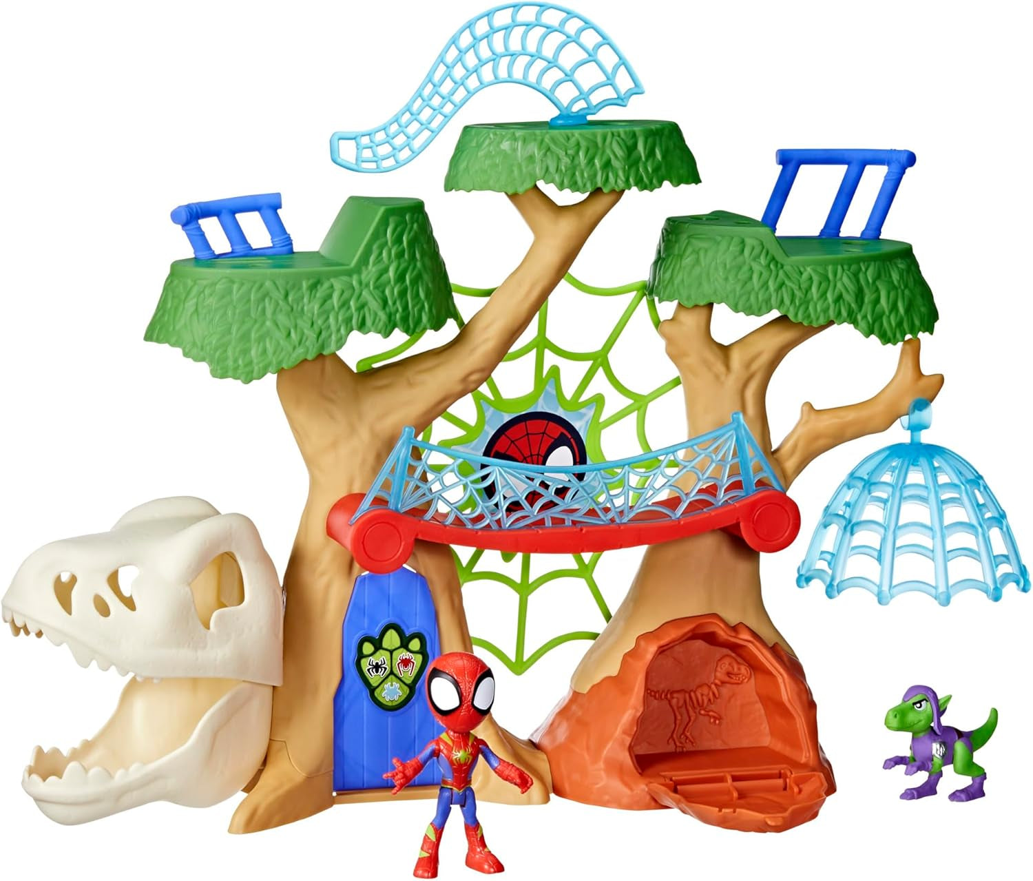 Marvel Spidey und seine Superfreunde Dino Treehouse Superhelden-Spielset Actionfiguren Naty Shop Standardtitel