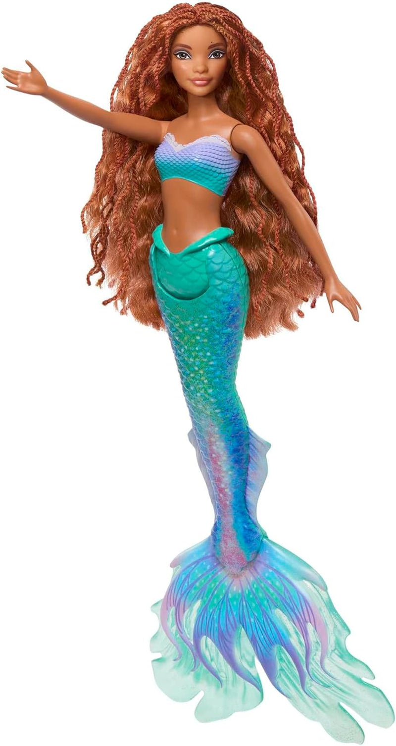 Mattel Disney Ariel – Die kleine Meerjungfrau-Puppe, inspiriert vom Film „Die kleine Meerjungfrau“, Meerjungfrau-Spielzeug, positionierbar, Disney-Geschenke, Spielzeug für Kinder ab 3 Jahren, HLX08