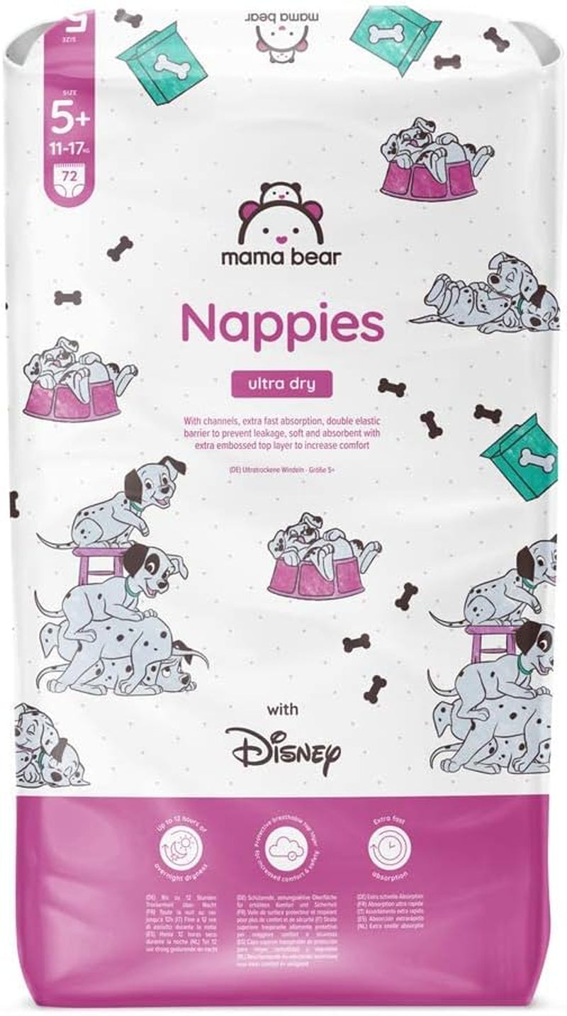 Amazon-Marke: Mama Bear Disney Ultra Dry Windeln, Größe 3 (4–9 kg) – Monatsbox, Weiß, 172 Stück (2 Packungen mit 86 Stück)