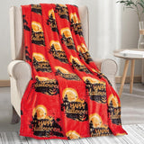 Elegant Comfort Leichte Halloween-Themendecke, weich, kuschelig und plüschig, perfekt zum Entspannen in dieser gruseligen Jahreszeit, 127 x 152,4 cm, Skull and Bones-Betten und -Bezüge Elegant Comfort Halloween House 50 x 60