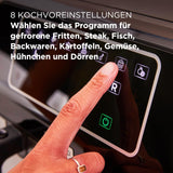 Kenwood Khealthy Twin Airfryer, 8 l (2 x 4 l), Doppelkammer, 8 Programme, Dual Cook & Sync Finish-Funktion, Touchscreen-Geräte Naty Shop