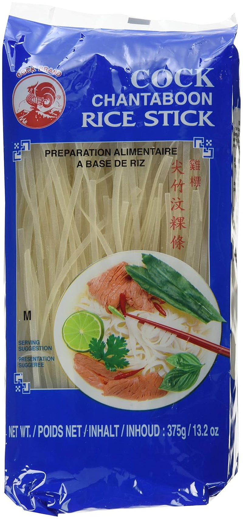 Hahnreisnudeln, 3 mm, Güteklasse 1 (1 Packung x 375 g)