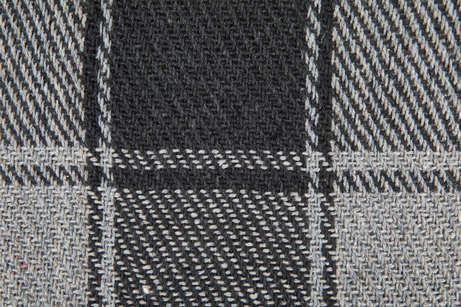 Frisco-Überwurf, recycelte Baumwolle, traditionell, kariert, für Stuhl, Couch, Couch, Überwurf, Decke, Anthrazit, 127 x 152 cm. Betten und Decken Emma Barclay