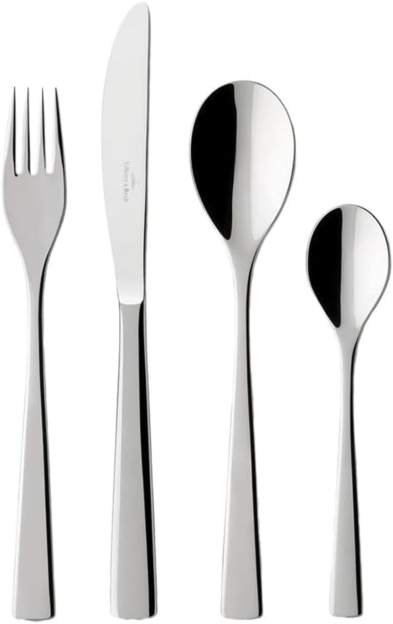 Villeroy und Boch Modern Line Besteckset für bis zu 6 Personen, 24-teilig, Edelstahl Kitchen Naty Shop