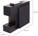 Espressomaschine mit K-FEE SQUARE Kapseln für Kaffee, Tee und Kakao | Kompakter Espresso | Schnelles Aufheizen | 0,8 l Wassertank | 19 Takte | Klavierschwarz