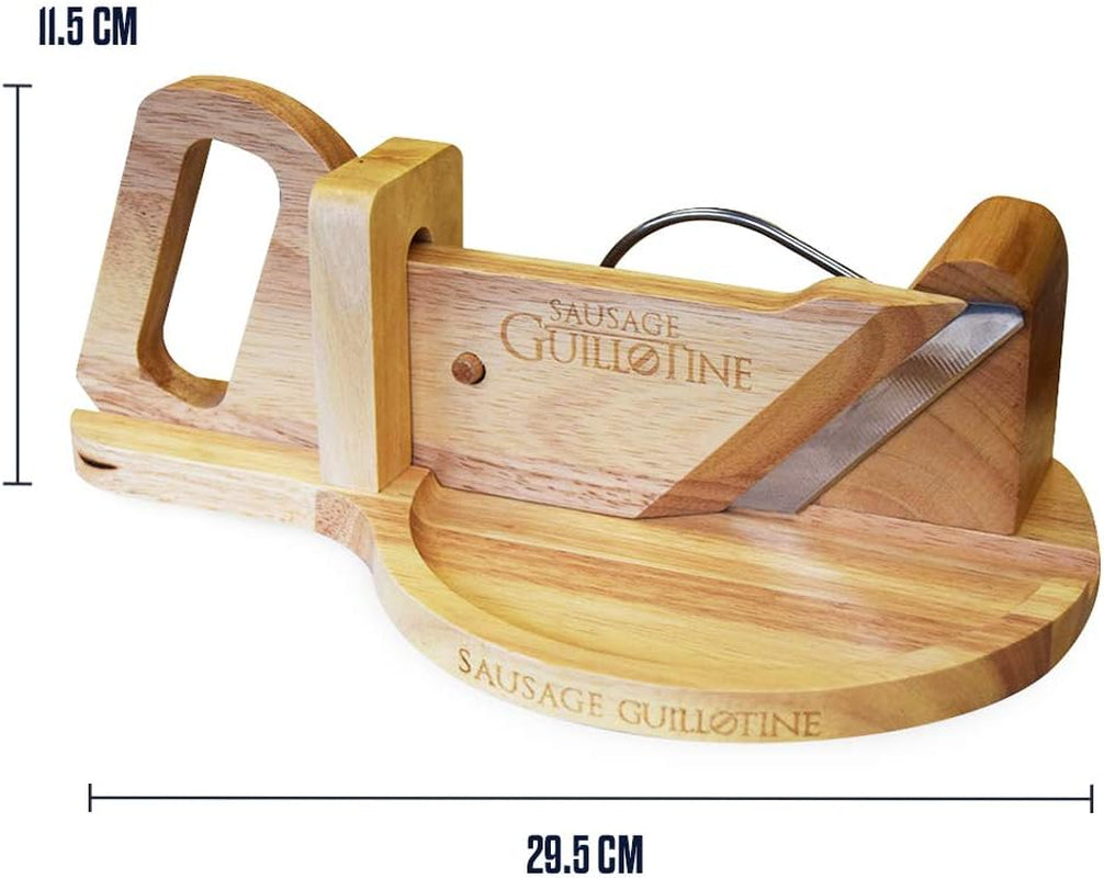 Traditioneller Wurstschneider – Wurstguillotine – 30 x 19 x 12 cm – Aktenvernichter und Schneidemaschinen aus Massivholz Naty Shop