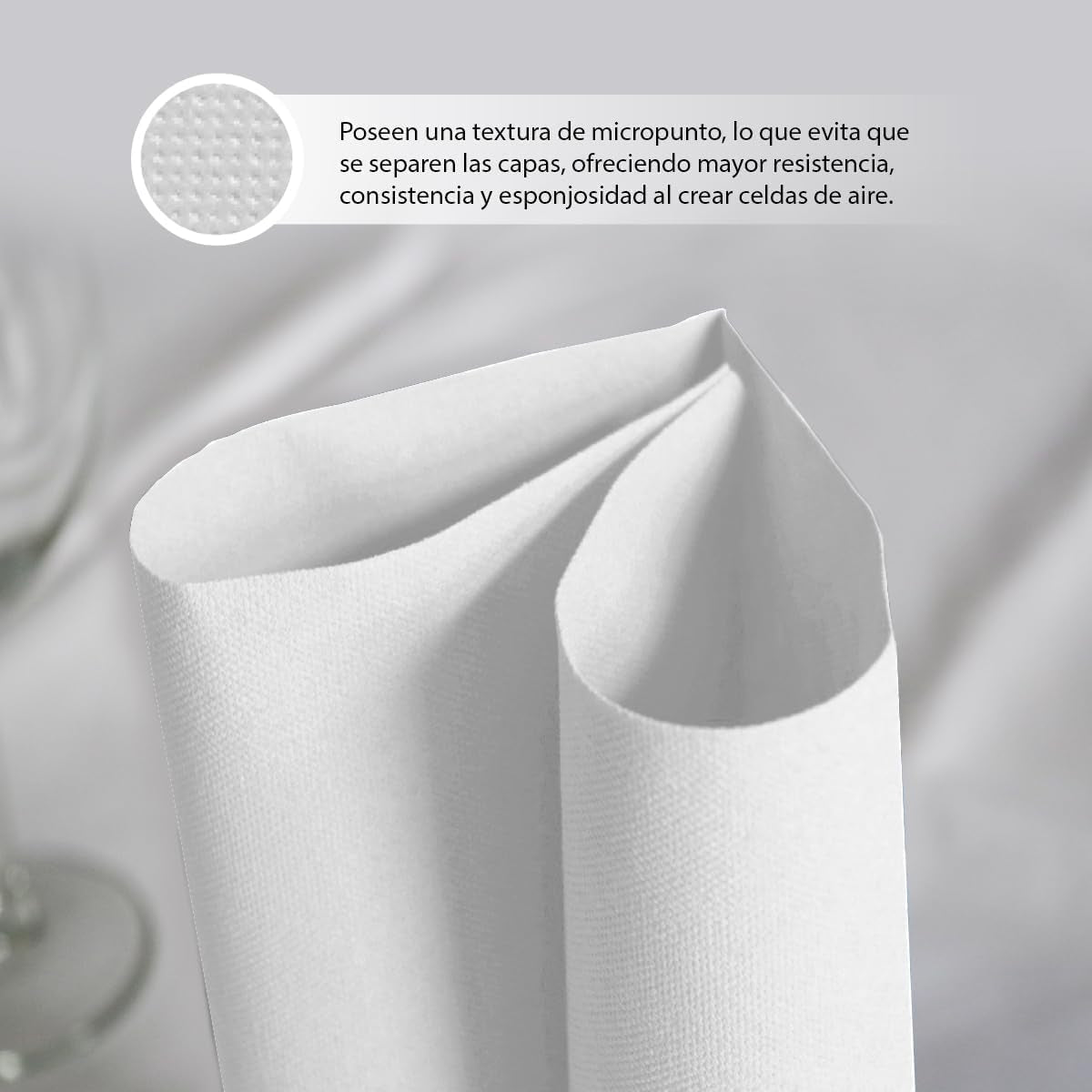 300 Stück weiße Cocktail-Papierservietten + Serviettenhalter aus Edelstahl mit Mikropunktstruktur, dick, saugfähig, 10 x 10 cm, zusammengefaltet