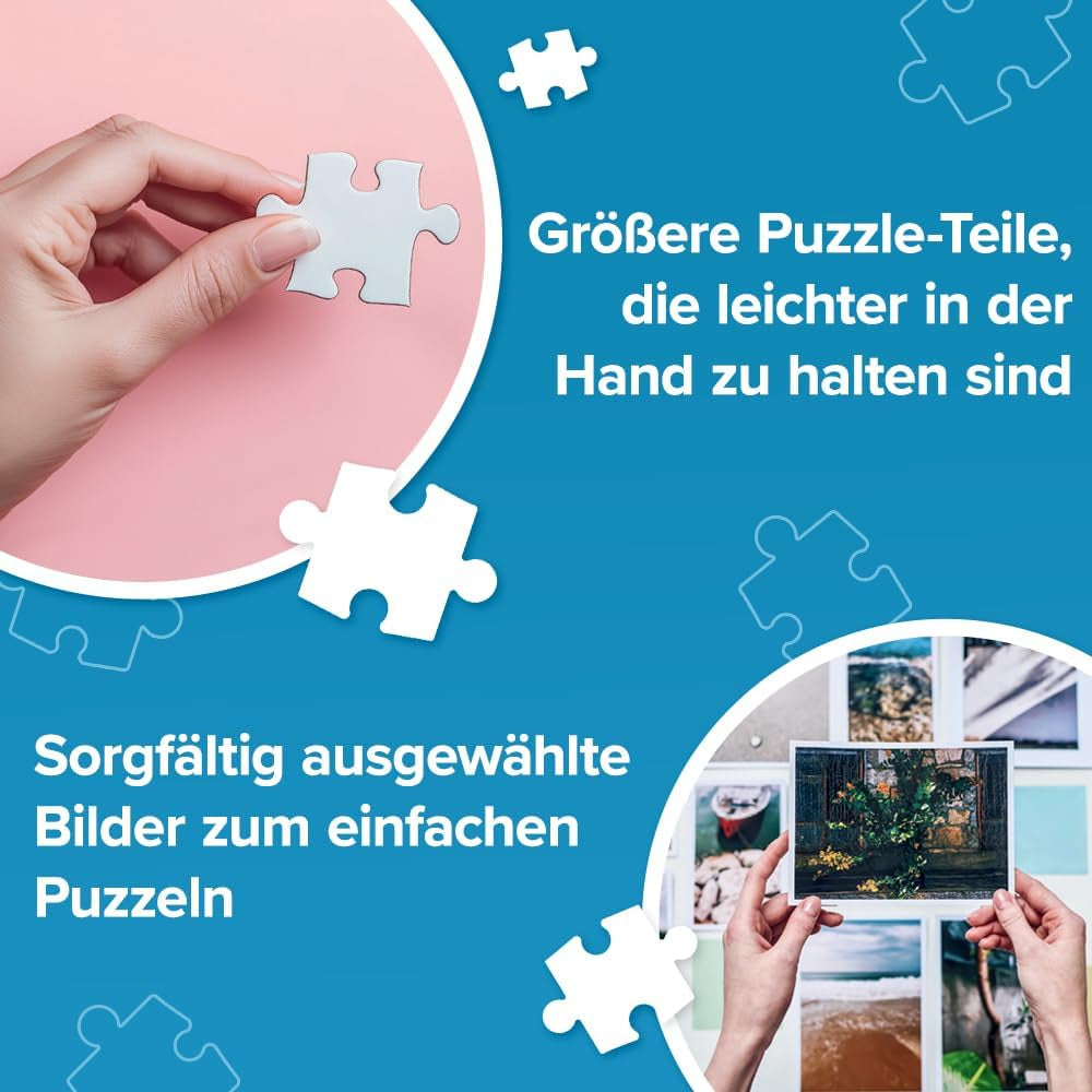Trefl - Easypiece Puzzle: Briefmarken - 300 Teile - Große Teile, Einfaches Puzzle, Für Erwachsene und Kinder ab 10 Jahren Puzzle Naty Shop