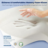 SAHEYER orthopädisches Kissen Nackenstützkissen Kopfkissen, ergonomisches Nackenkissen Seitenschläferkissen 60 x 40 x 13/11 cm Memory-Schaum-Kissen für Seitenschläfer, Rücken und Bauch Zervikale orthopädische Kissen Naty Shop