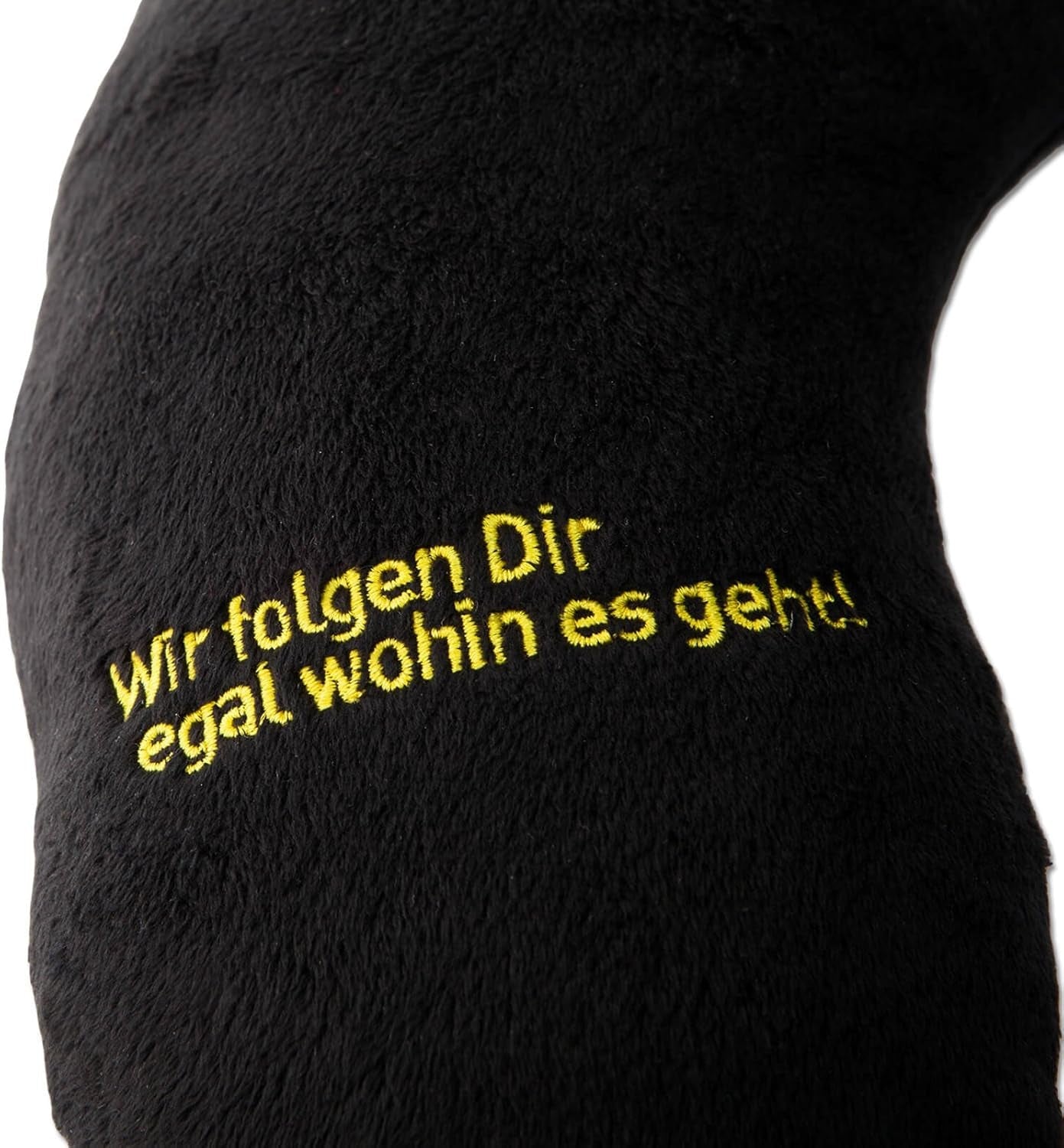 Nackenkissen Borussia Dortmund Unisex Bvb Nakkepude, Schwarz/Gelb, 34 x 31 5 cm EU Naty Shop Reisekissen