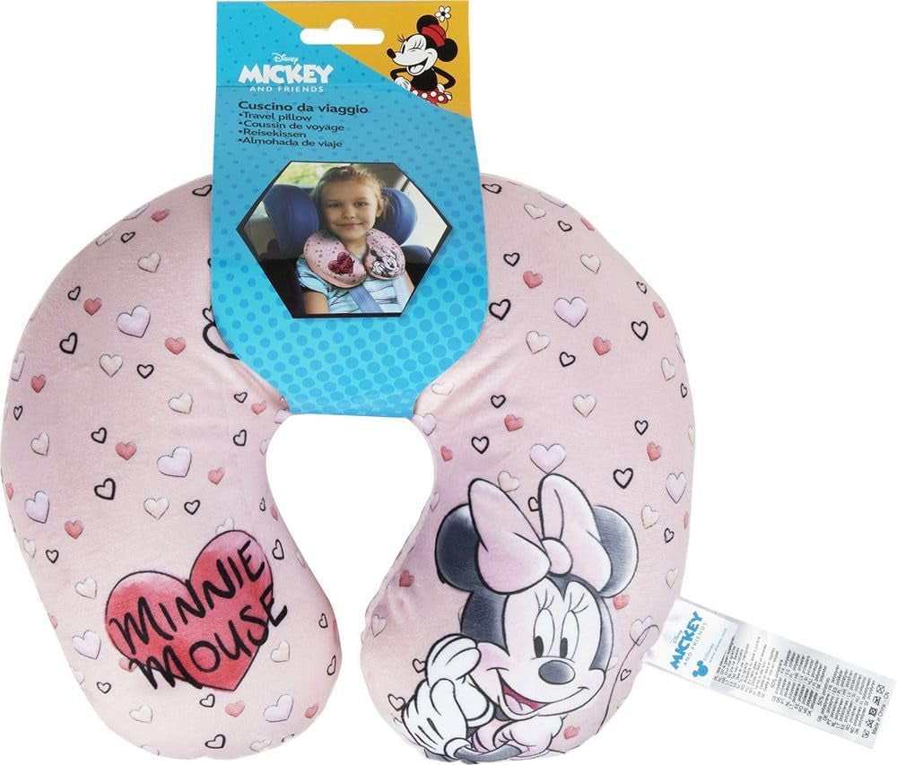 Tataway in Viaggio SI wächst – Disney Minnie Mouse Reisekissen | Weiches, samtiges Material | Handwaschbar bei 30° | Füllung mit Mikroperlen | Kindersitz geeignet ab 3 Jahren, Pink, Einheitsgröße, Samt Reisekissen Naty Shop