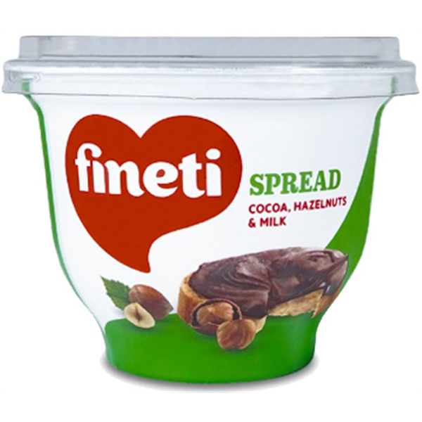 Fineti, Creme mit Kakao, Haselnüssen und Milch 200g Glasuren und Dekor Naty Shop 200 Gramm