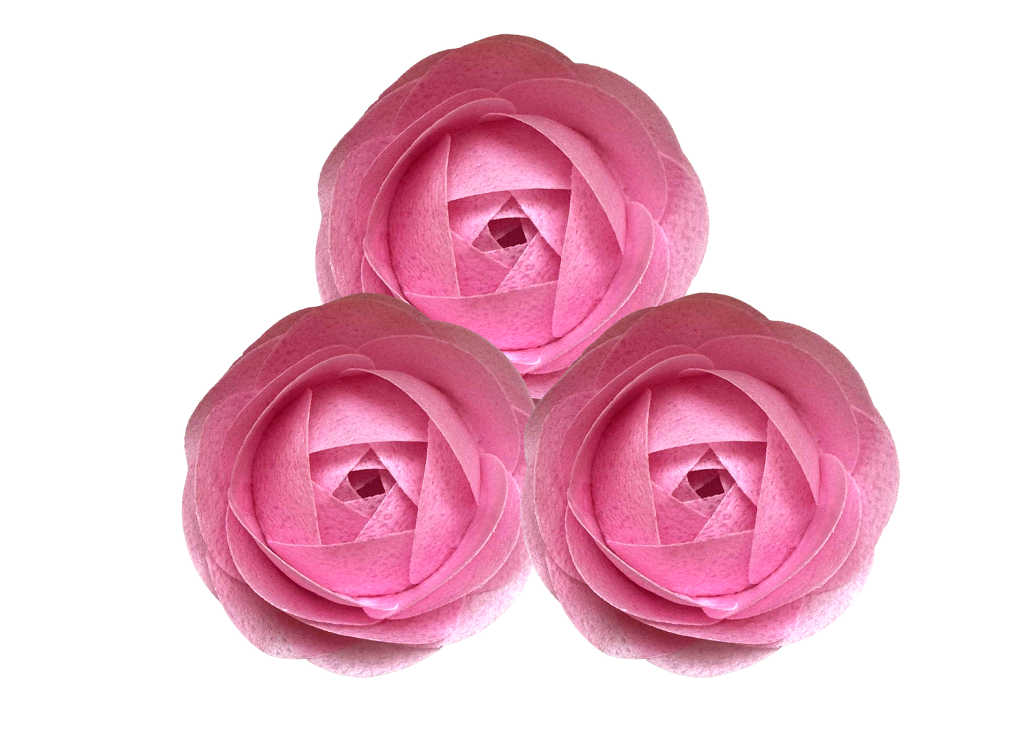 VafaCraft Set Essbare Waffel-Dekorationen, rosa Rosen – handgefertigt, 3-tlg