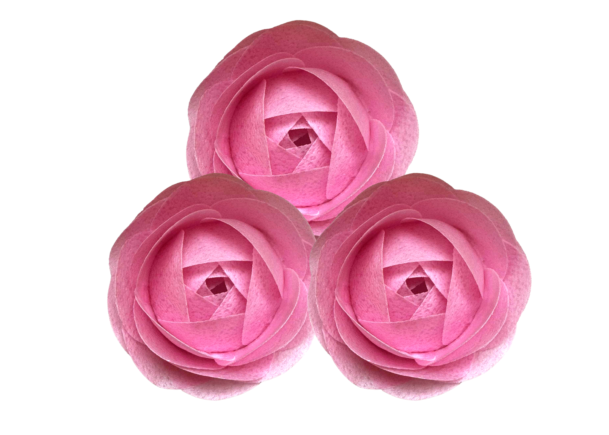 VafaCraft Set Essbare Waffel-Dekorationen, rosa Rosen – handgefertigt, 3-tlg