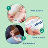 - Windelgröße 4+ 9-20 kg – Ökologische Babywaidern – natürliche Babypflege, hypoallergen, ohne Parfüm und auslaufsicher – Hermestellung in Frankreich – 126 Wegwerfwindeln – 1 Monat