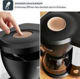 Tefal Includeo Filter-Espressomaschine, Espressomaschine extrem einfach zu bedienen, für Rechts- und Linkshänder geeignet, automatische Deckelöffnung, 1,25 l, 10 bis 15 Tassen, CM533811