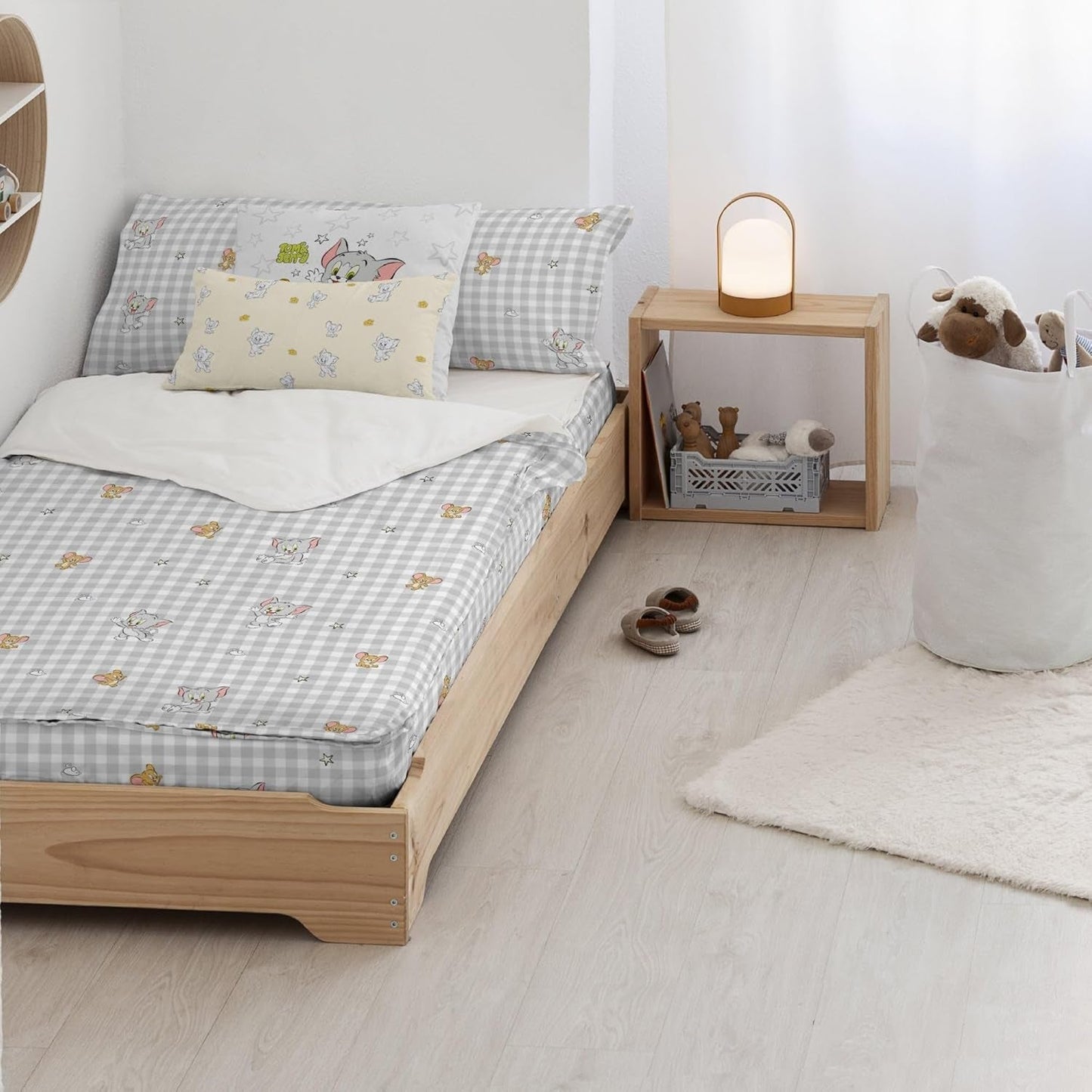 Noch nicht erhältlich Steppdecke aus 100 % Baumwolle, Modell Tom Jerry Vichy, für 90 cm breite Betten (90 x 200 cm) Steppdecken und Steppdecken Naty Shop Tom Jerry Vichy Complete