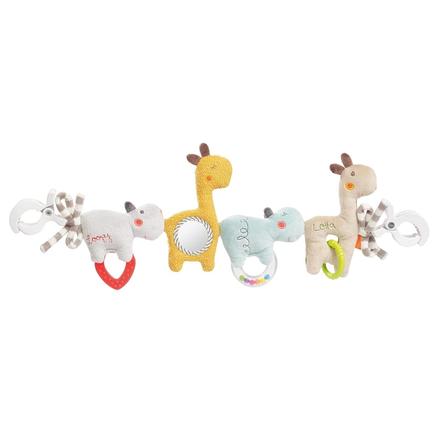 Fehn Babymobilekette Panda Babymobile – Babymobilekette mit süßen Figuren – flexibel hängendes Babyspielzeug – Kinderwagenspielzeug für Babys und Kleinkinder ab 0+ Monaten Babyspielzeug Naty Shop Loopy Lotta