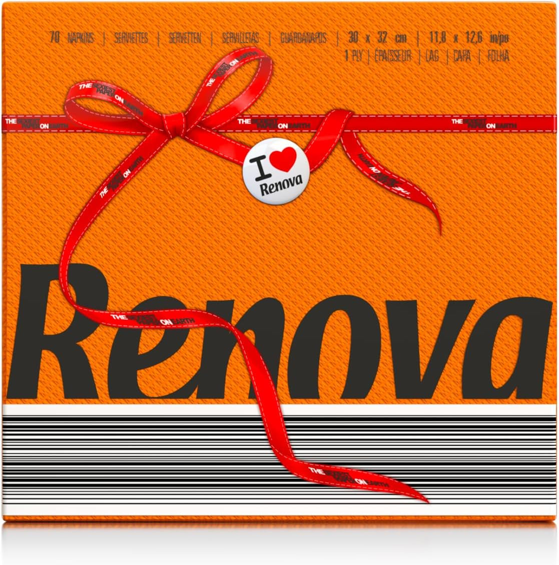 Renova Papierservietten, Red Label Orange – 70 Servietten