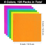 120 Stück Cocktailservietten, Papierservietten, 2-lagig, Partyzubehör, 6 Farben