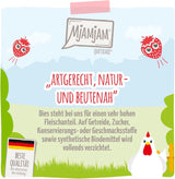 MjAMjAM – Premium-Nassfutter für Katzen – zartes Huhn mit fruchtigen Erdbeeren 400 g, 6er-Pack (6 x 400 g), natürlich mit extra Fleisch