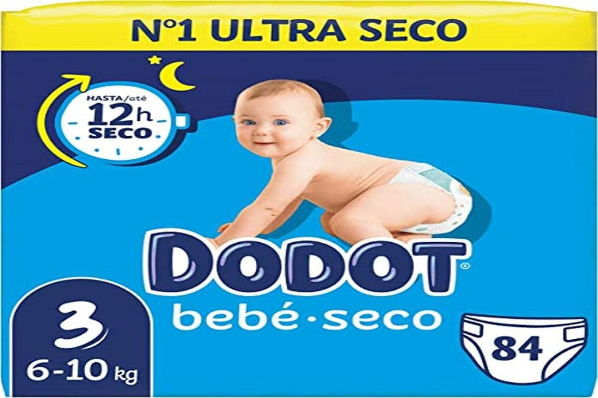 Bebé-Seco Windeln, Größe 3, 6 kg – 10 kg, 84 Windeln, Trocknung bis zu 12 Stunden