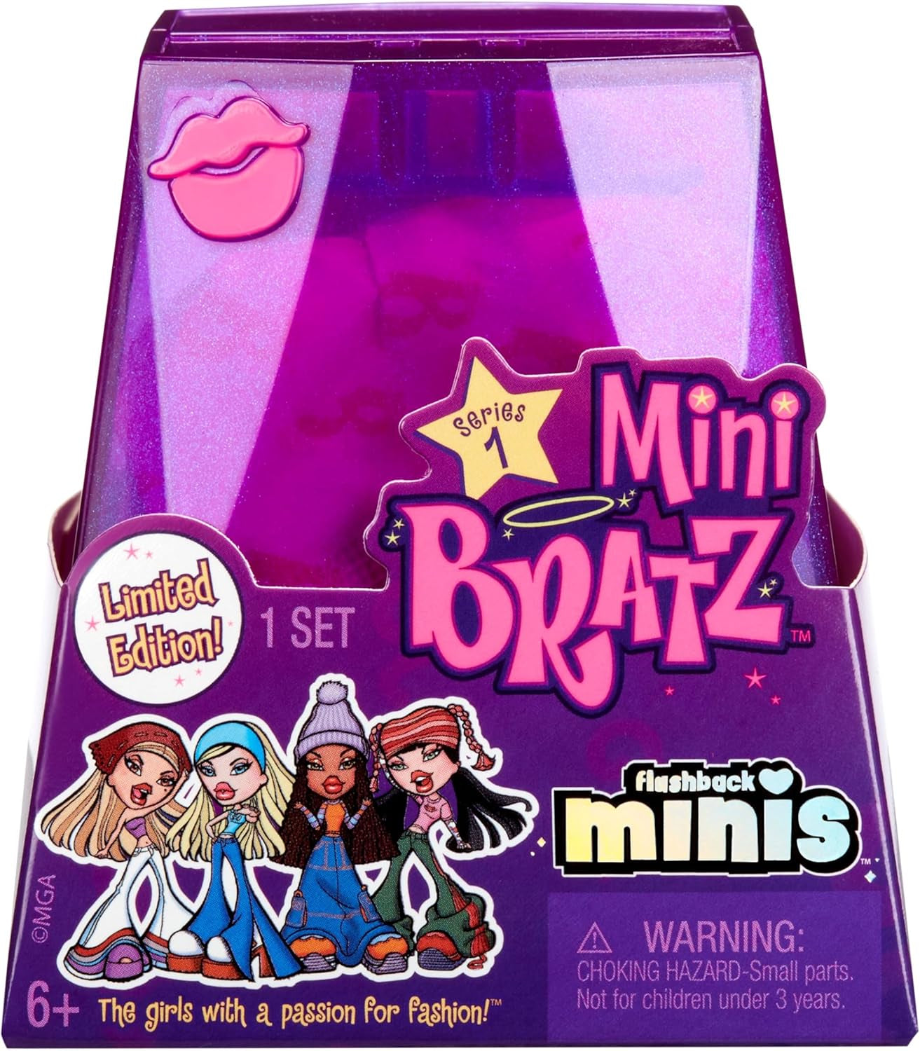 Bratz Miniverse MGA's Y2K Nostalgia Flashback Minis Puppen in limitierter Auflage – ÜBERRASCHUNGSPACK – 2 Bratz Minipuppen und Vitrine – tolles Geschenk für Kinder und Sammler ab 6 Jahren