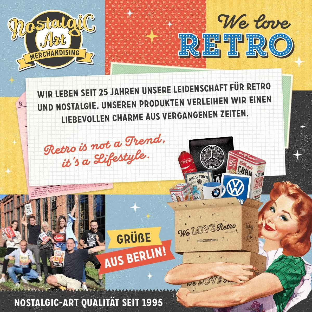 Nostalgic-Art Retro-Aufbewahrungsbox XL, 4 l, Hundefutter – Geschenkidee für Hundebesitzer, Aufbewahrungsbox für Trockenfutter, Vintage-Design Futteraufbewahrungsboxen Naty Shop