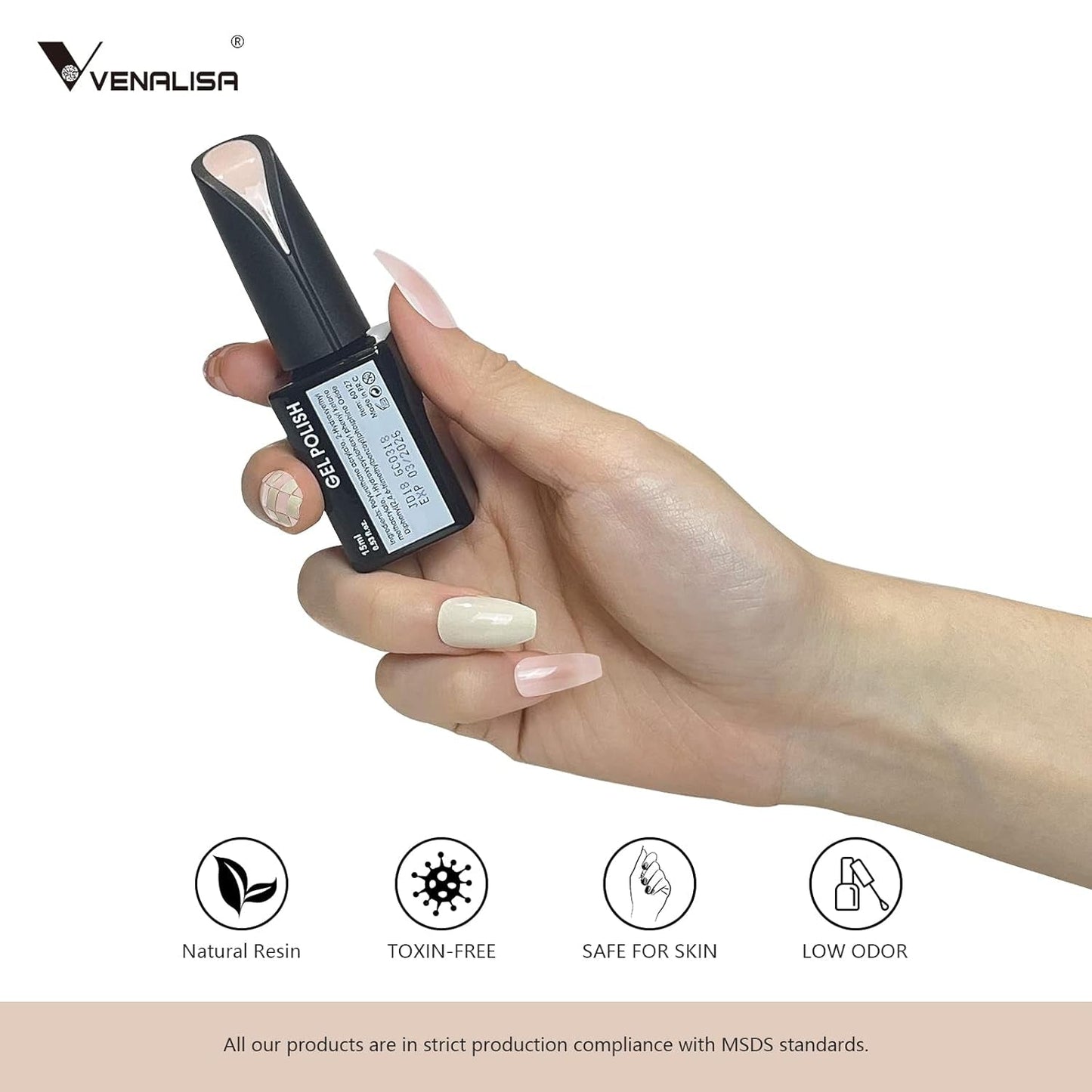VENALISA Korallenorange UV-Nagellack, 15 ml, Gel-Nagellack für UV-Nagellampe, transparente Korallenorange-Gel-Nagellackmodelle für DIY-Nageldesign