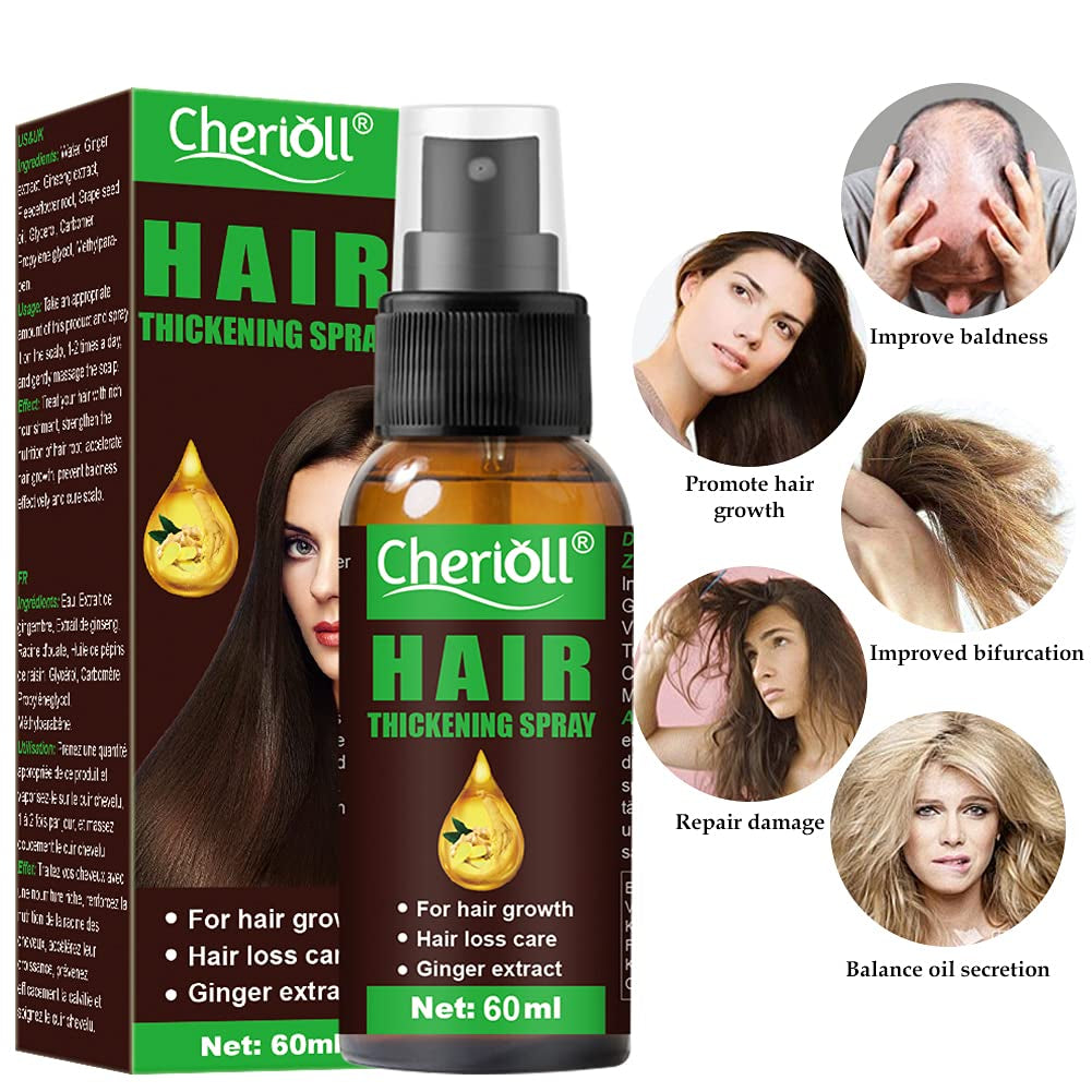 Haarwachstum, Anti-Haarausfall, Haarwachstumsspray, Haarausfall und Haarbehandlung, für dünner werdendes Haar, fördert dickeres, volleres und schnelleres Haarwachstum, 60 ml Haarpflege Naty Shop