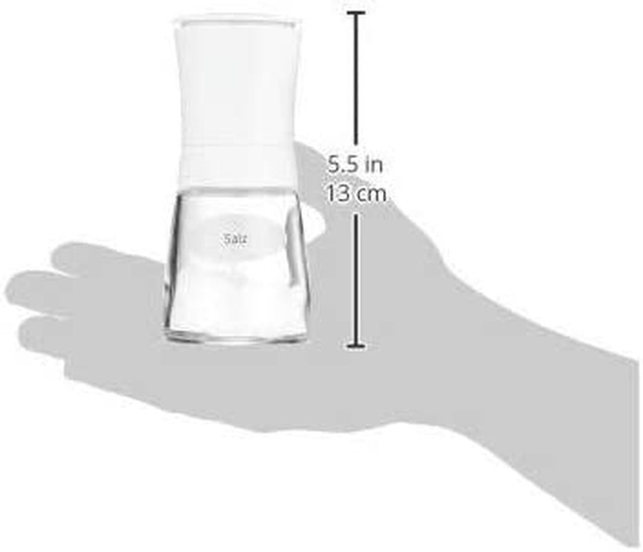 WMF Trend Salz- oder Pfeffermühle 14 cm, ohne Füllung, Keramikmahlwerk, Kunststoff, Glas, weiß Mühlen und Hobel Naty Shop