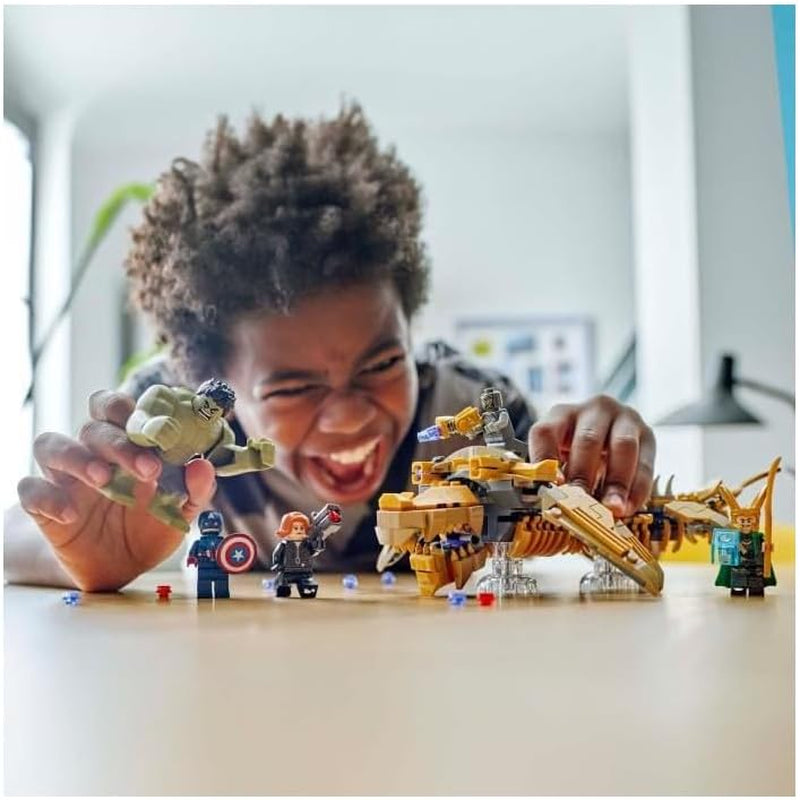 LEGO Marvel Avengers Vs. Leviathan-Bauspielzeugset mit Hulk und Captain America, Loki, Black Widow und Chitauri als Minifiguren. Avengers-Spielset für Jungen und Mädchen ab 7 Jahren. 76290 Bausets. Besuchen Sie den LEGO-Store
