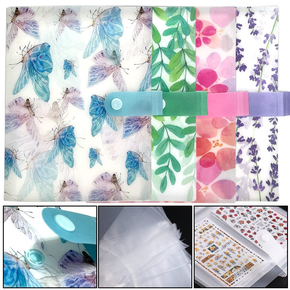 144 Slots Nail Art Sticker Storage Book Blätter Nail Art Decals Sammelalbum Nail Sticker Leerer Displayhalter Binder Buch Kunststoff DIY Nail Art Design Tools Für Nail Art Sticker