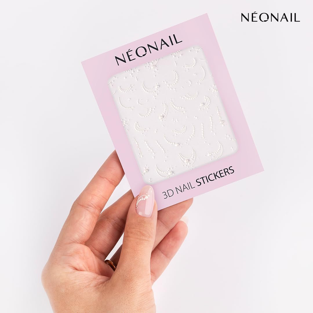 NÉONAIL Nagelstickers 3D - 61 Muster - Nail Charms - Nägel Selber Machen - Nägel - Nageldesign - Zubehör - Nailart - Nail Art Zubehör - Nagel Deko - Nagelschmuck - Dekoration Nageldesign - Weiß