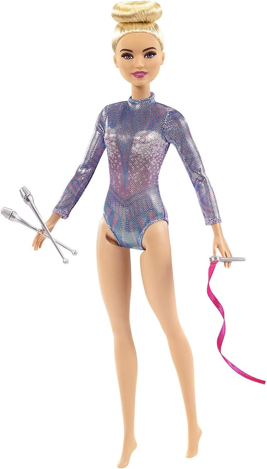 Barbie „You Can Be Anything“-Serie, blondes Haar, Zubehör für rhythmische Gymnastik, Puppe im Lieferumfang enthalten, Geschenk für Kinder, Spielzeug, ab 3 Jahren, GTN65