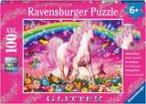 Ravensburger Kinderpuzzle - 13927 Horse Dream - Puzzle mit Pferden für Kinder ab 6 Jahren, mit 100 Teilen im XXL-Format, mit Glitzer. Puzzle Naty Shop Single